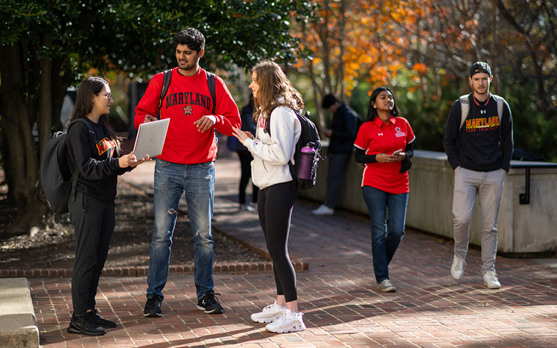 Students in Front of Martin Hall